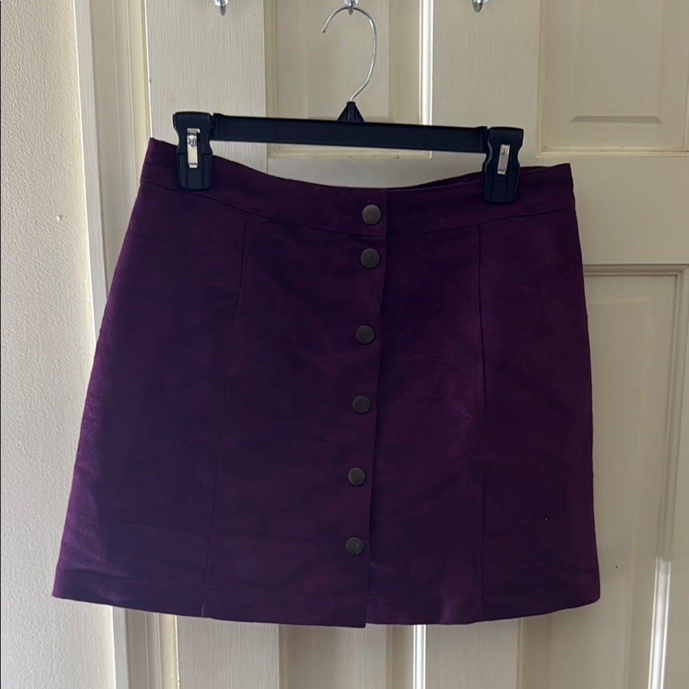Old Navy Purple A-Line SuedeSkirt
